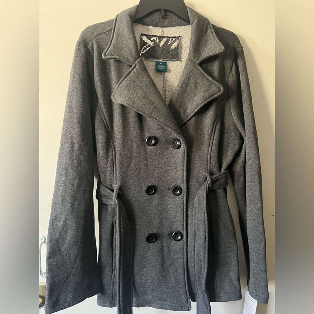 NWT Beautiful Womens Sebby cotton charcoal Peacoat jacket.